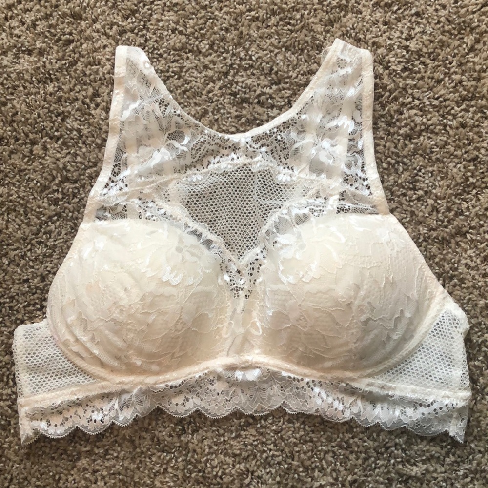 White lace bralette